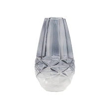  Smoke Faceted Frosted Vase